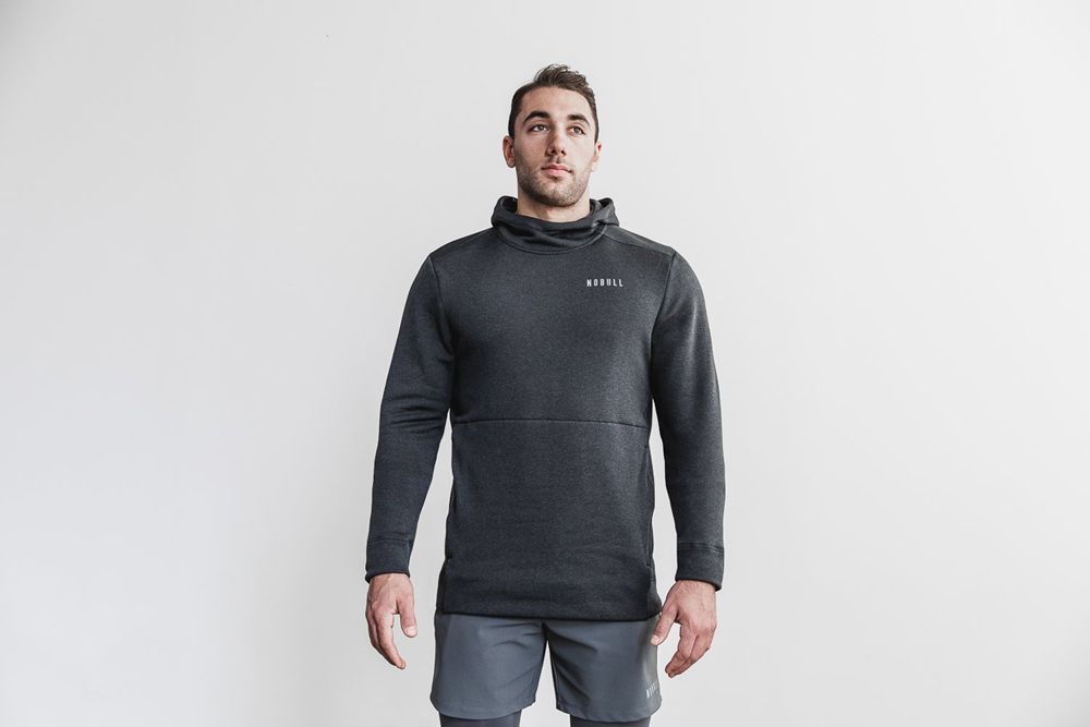 NOBULL Performance Pullover Kapüşonlu Sweatshirt Erkek - Gri - Turkiye (IPZ-726081)